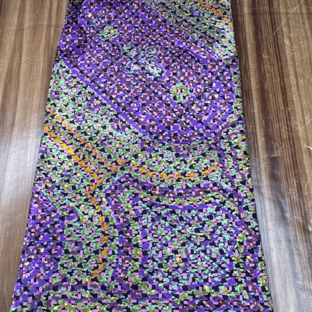Brioni Silk Tie Green Purple Orange Abstract‎ Art Swirl 4